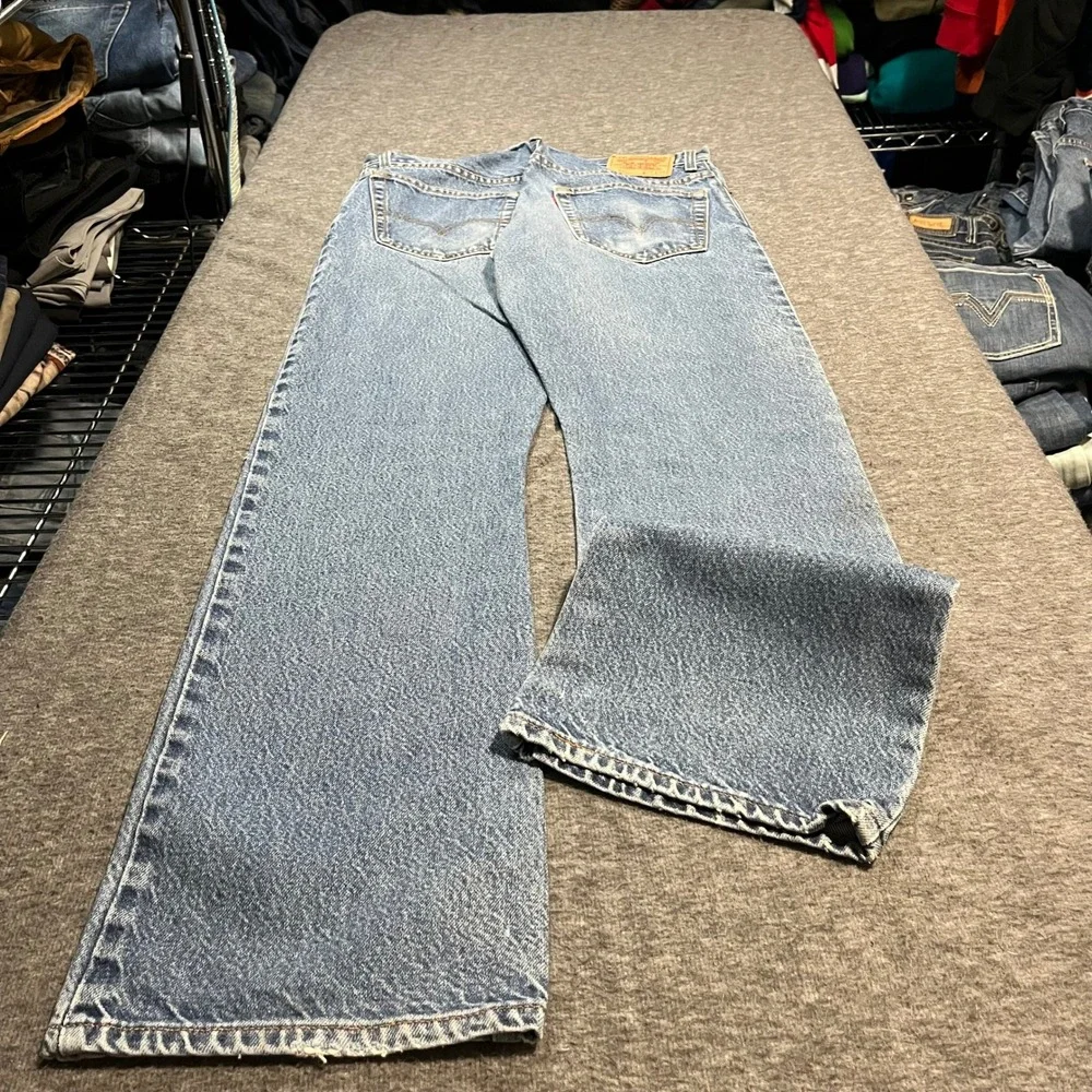 Levis 517 Mens 33x34 Bootcut Jeans Blue Denim Y2K Flare Leg Medium Wash Vintage